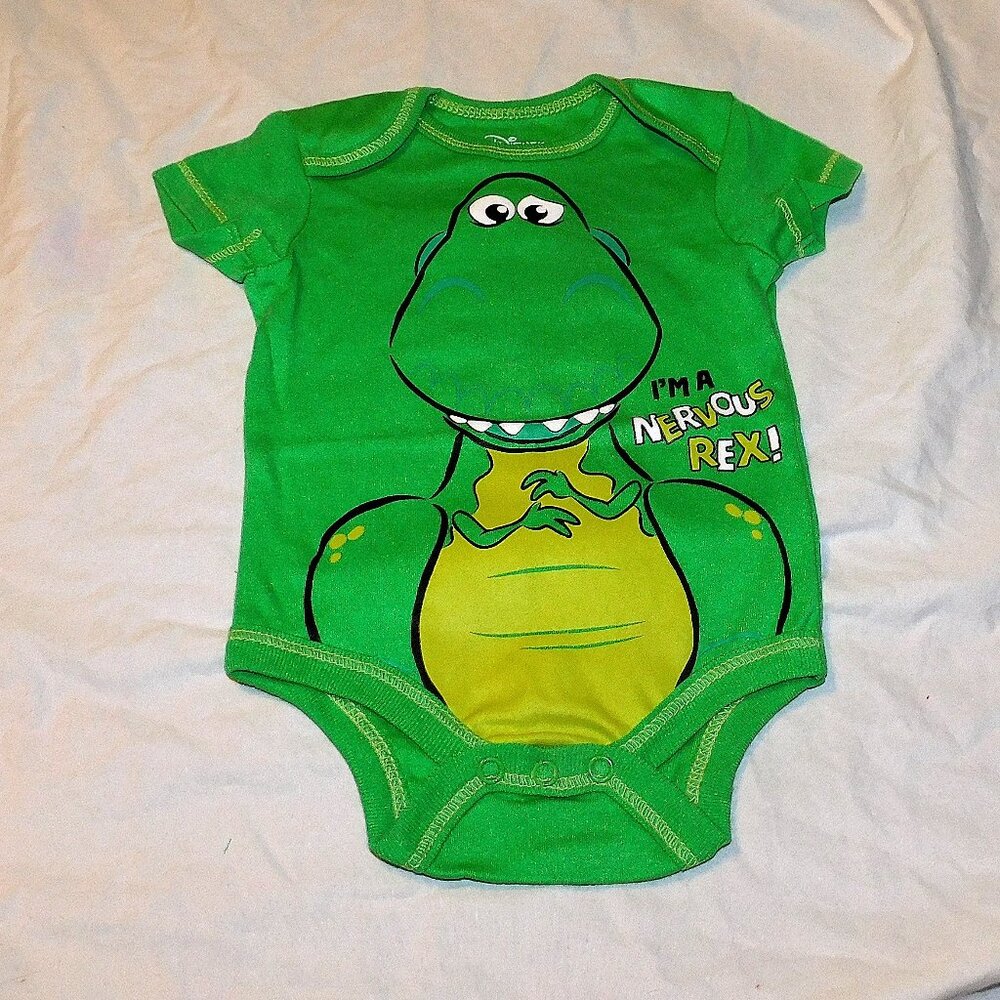 Baby Toy Story T Rex One Piece Sizes 0-3 & 12 Months Disney Dinosaur NEW